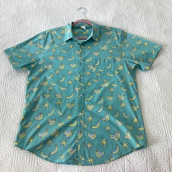 Quite Storm Surf Shop Banana Split Button Down Mens shirt size XL - Picture 8 of 14